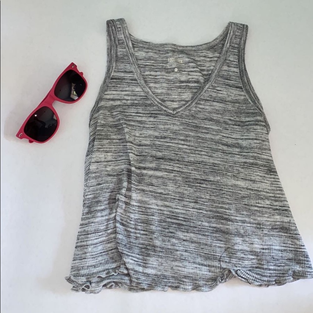 Grey tank topped crop top